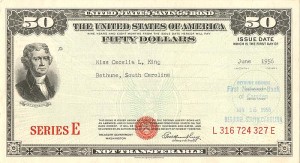 $50 Series E United States Savings Bond